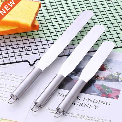 Nouveau acier inoxydable spatule droite crème beurre