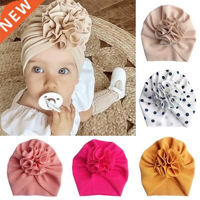 Lovely Flower Baby Hat Soft Baby Girl Hat Turban Infant Todd