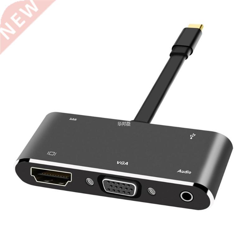 USB C Type c to HDMI 4k Adapter VGA Cable Audio USB3.0 PD Co 童装/婴儿装/亲子装 耳套/耳暖 原图主图