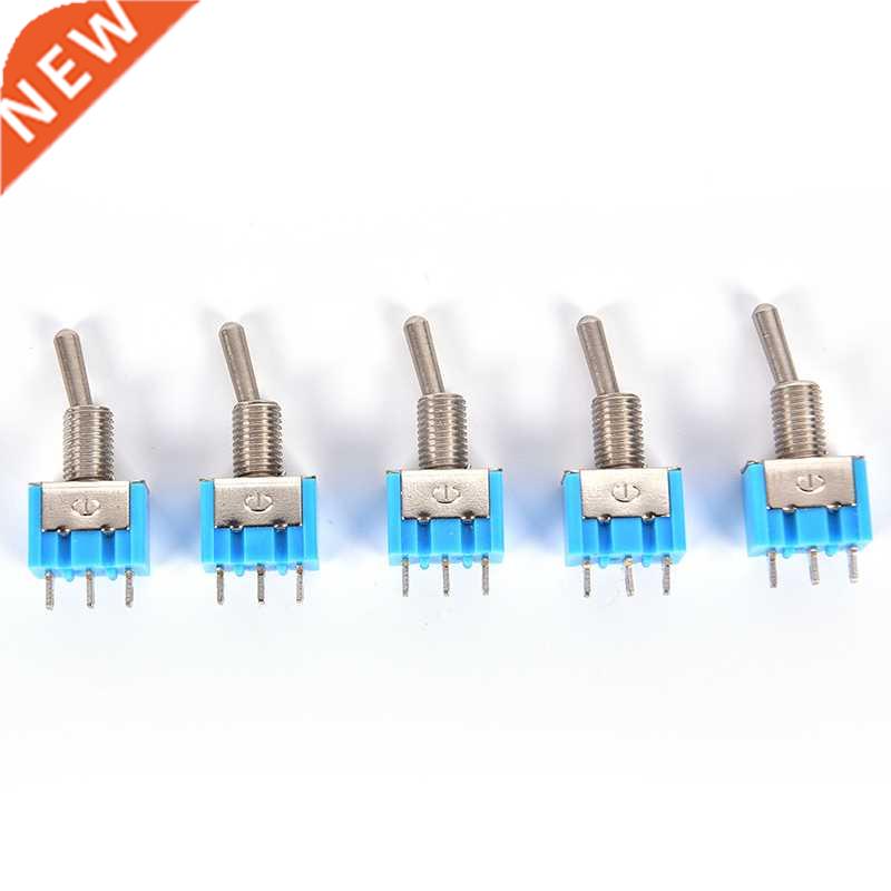 10pcs Blue Mini MTS-102 3-Pin SPDT ON-ON 6A 125VAC Miniature