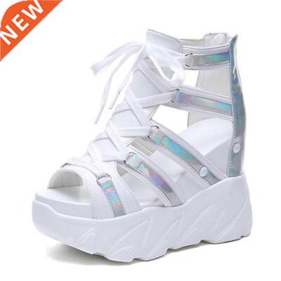 Women Comforty Shoes Women Muffin Bottom Wedges Heels Summer