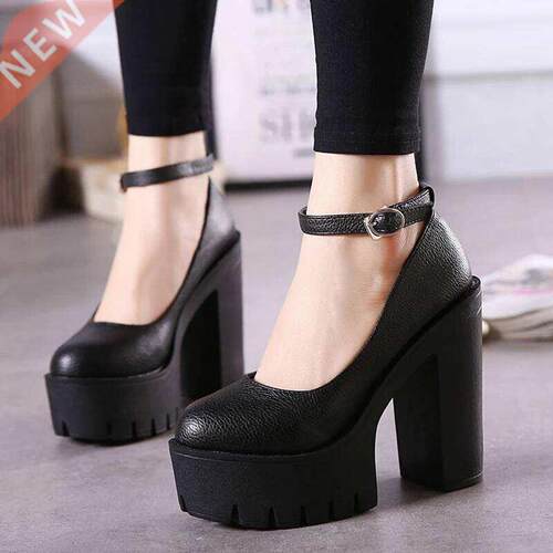 2022 New Women Shoes Spring Autumn Casual High Heels PU Shoe
