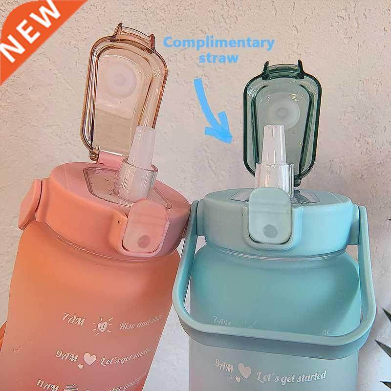 motivational water bottle 2 liters student drink bottle with