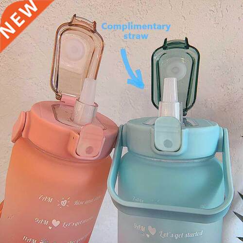 Motivational Water Bottle 2 Liters Student Drink Bottle With