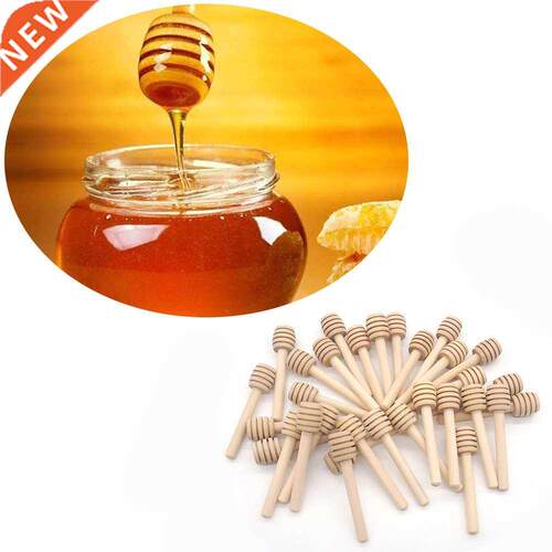 100pcs Top Sle Mini Wooden Honey Wood Honey Spoon Stir Br