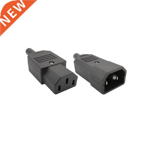 1Pair Male Female IEC 320 C13 to C14 Straight Cable Plug Soc