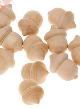 20 Pcs Wooden Acorns Unfinished Doll DIY Crafts Wooden Peg D