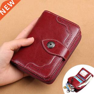 Women's Wallet New Genuine Leather Small Ldies Purses Short