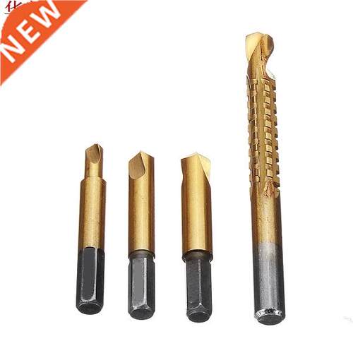 4pcs Damaged Screw Extractor Drill Bits Bolt Extractor Broke