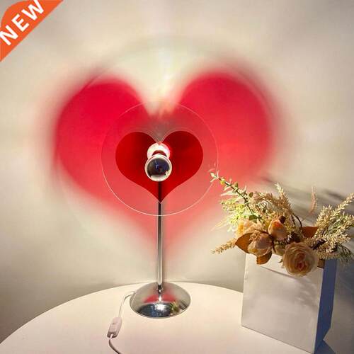 Table Lamp Stylish Eye-catching Metal Exquisite Heart Shape