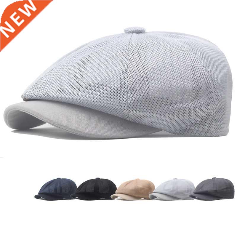Western Men's Casual Newsboy Cap Spring Summer Mesh Beret Oc
