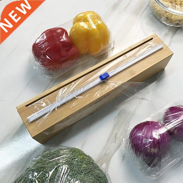 Food Wrap Dispenser & Cutter Refillable Cling Film