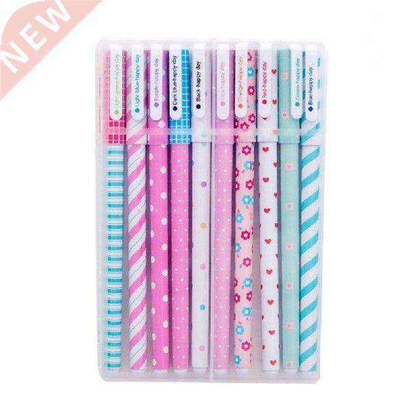 10 Color Ink Pen Sets Cute Mini 