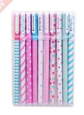 10 Color Ink Pen Sets Cute Mini Small Fresh Writing Gel