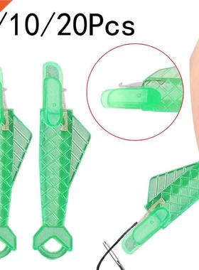 Mini Sewing Machine Needle Threader With Hook Plastic Needle