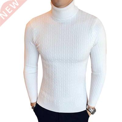 Winter High Neck Thick Warm Sweater Men Turtleneck Brand Men