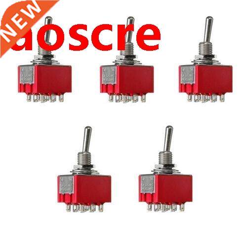 NEW 5Pcs Mini Toggle SPDT Switch 9 PIN 3PDT ON-ON 2 Position
