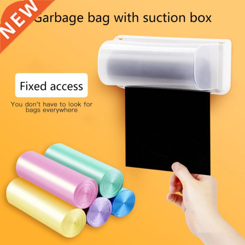 White Traceless Wall Hanging Garbage Bag Storage Box