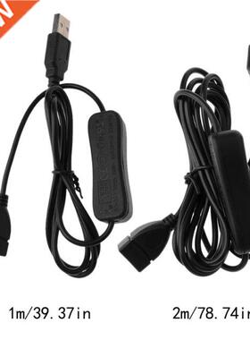 USB Extension Cable ON OFF Switch for PC USB Fan LED Lamp Ch