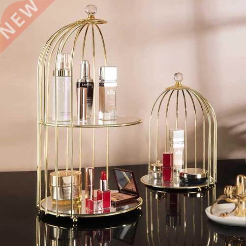 Creative Desktop Cosmetic Storage Shelf Luxury Wrought Iron