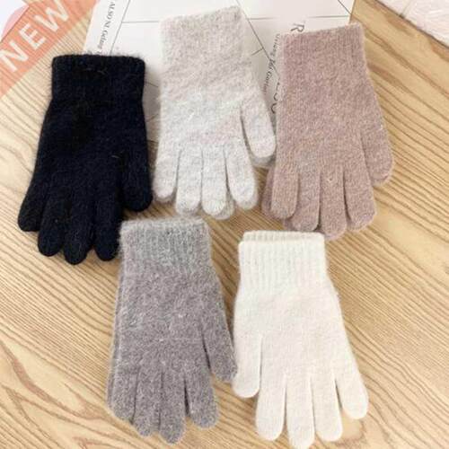 1 Pair Gloves Women's Winter Cute Plush Warm Riding Gloves W