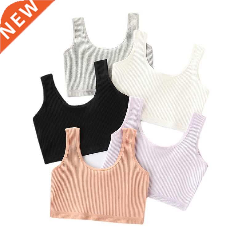 Solid Color Thread Girls Underwear Kids Sport Bra Tops for 1