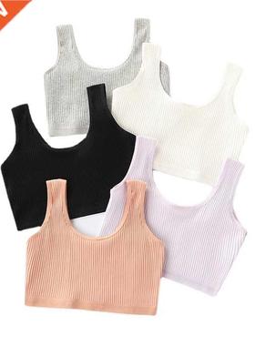 Solid Color Thread Girls Underwear Kids Sport Bra Tops for 1