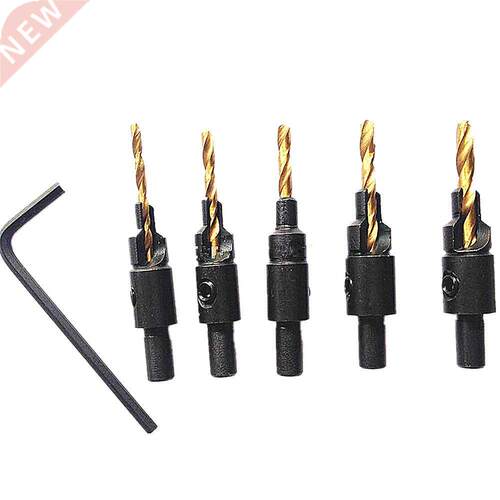 5pk Counter Sink Countersink Drill Bit Set Screw Drill Count