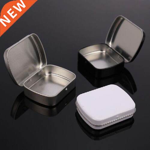 1 Piece Of Mini Tin Empty Metal Tin Silver Black Gold Flip