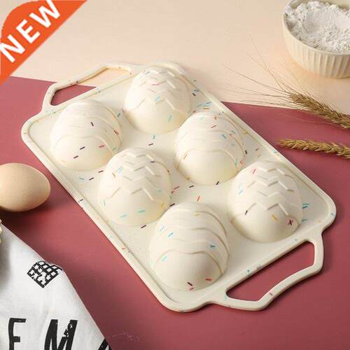 Cake Mold 6 Slot Egg Shape Fondant Mould Silicone Flexible E