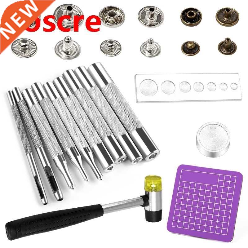40 Set Leather Snap Fasteners Kit Metal Press Studs Sewing
