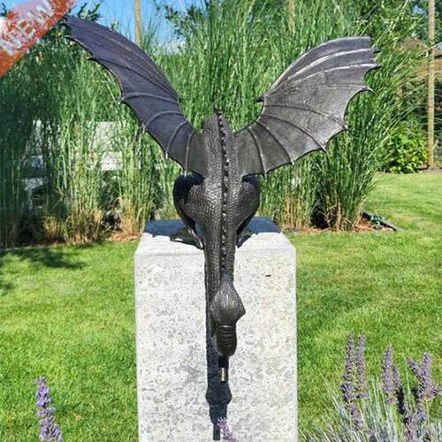 Garden Fountain Water Spray Dragon Fire-breathing Resin