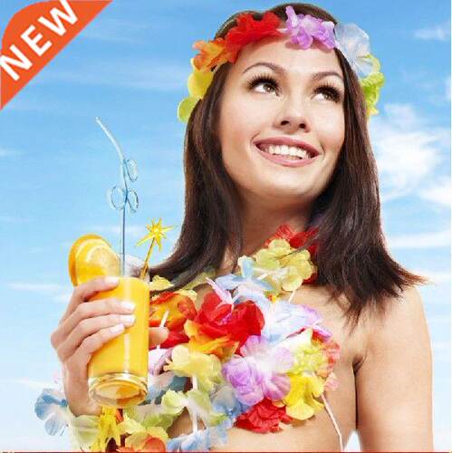 20/50pcs Flower Wreath Garland Hawaii Party Leis Hawaiian