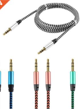 1m Nylon Jack Aux Cable 3.5 Mm To 3.5mm Audio Cable Male To