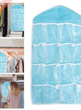 16 Pockets Clear Over Door Hanging Bag Shoe Rack Hanger