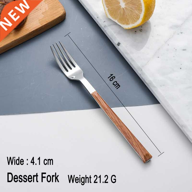 Western Dinnerware Set Wood Handle Stainless Steel 1/2/6/12/