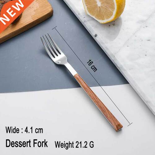 Western Dinnerware Set Wood Handle Stainless Steel 1/2/6/12/