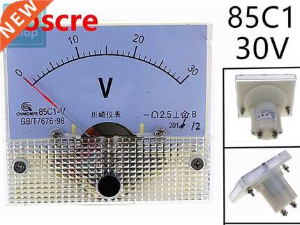 1PCS 85C1 30V Analogue DC Voltage Needle Panel Meter Voltmet
