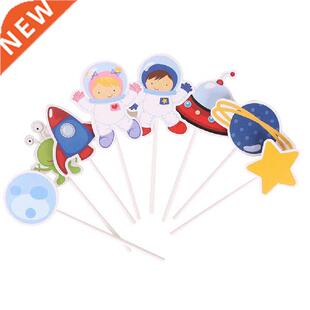 16pcs Space Astronaut Cupcake Toppers Cake Decorations for
