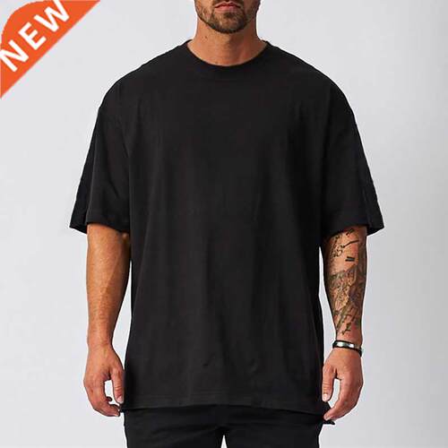 Mens Oversized Fit Short Sleeve T-shirt With Dropped Shoulde