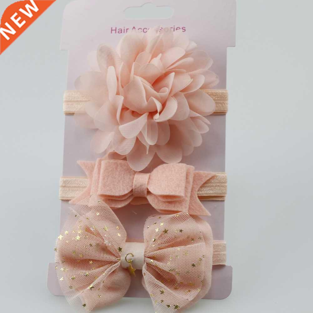 3Pcs Baby Elastic flower headband Headbands Hair Girls Bebe