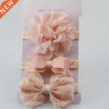 3Pcs Baby Elastic flower headband Headbands Hair Girls Bebe