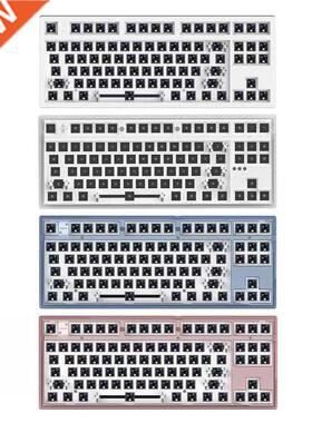 RGB LED Mechanical Keyboard for Flesports MK870 Programmable