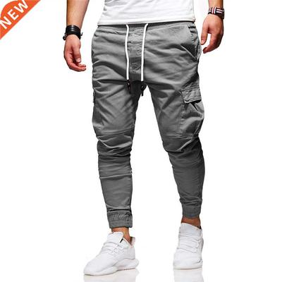 Mens Cargo Casual Solid Multi-pocket Trousers Pants Plus Siz