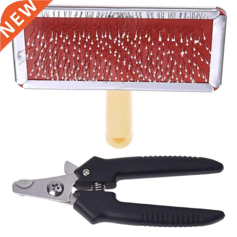 Pet Dog Cat Sheddng Groomng Ant-Statc Har Fur Brush Nee