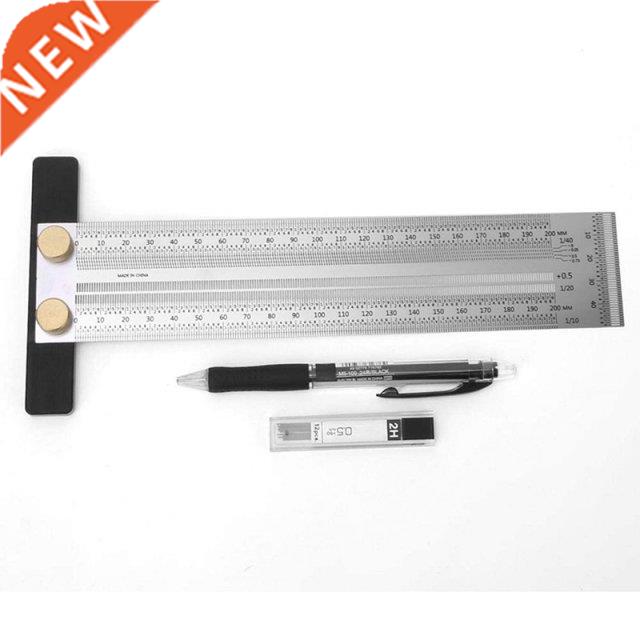 Precision Marking T-Rule Stainless Steel T Type Hole Ruler S