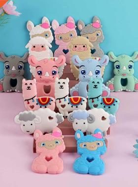 Sunrony 1pc New Baby Teether Cartoons Sheep Rhno Anmal Che