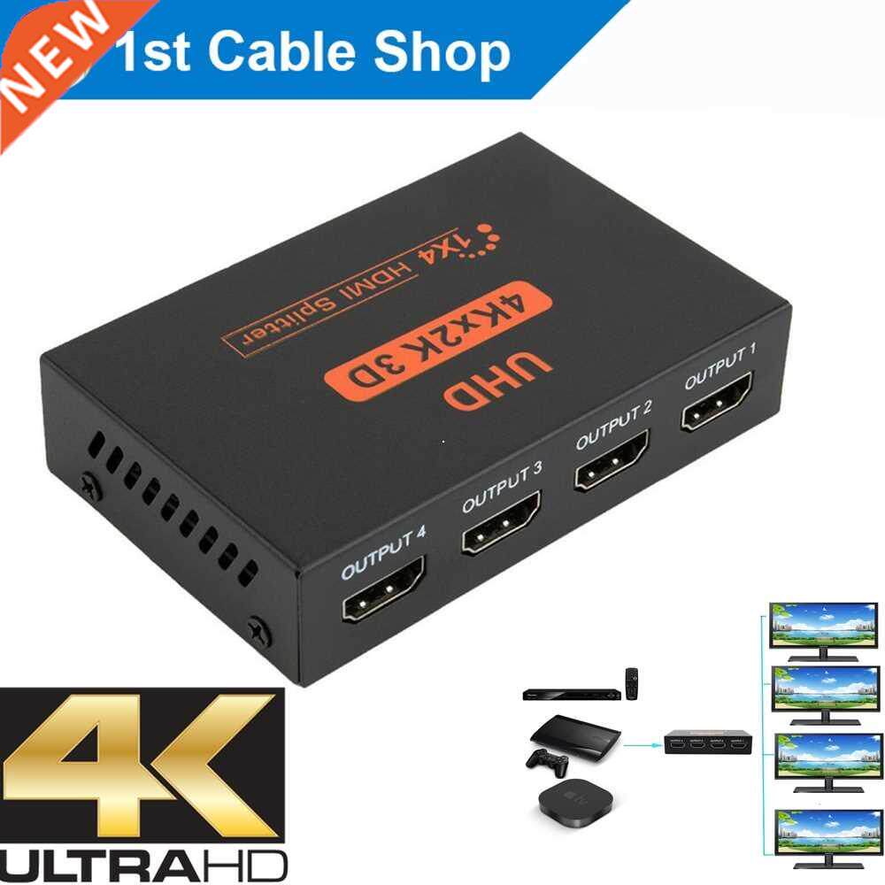 4K HDMI Splitter 1 in 4 out 4K 1080P HDMI 1X4 Splitter 1X2
