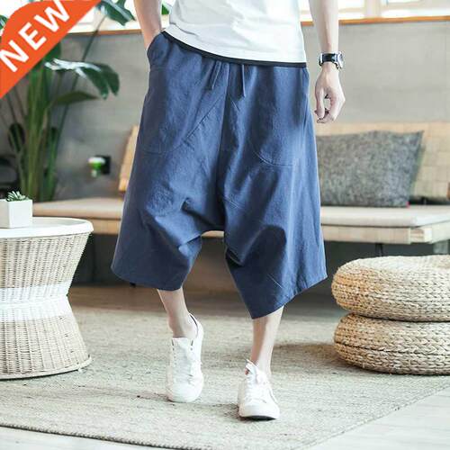Dropshipping Men Harajuku Harem Pants 2022 Mens Summer Cotto