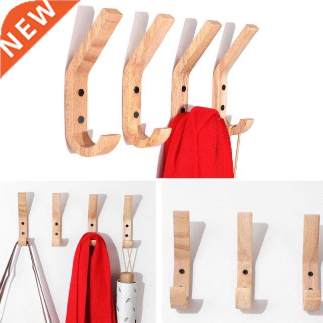 MH003 Oak Wood Creative Bathroom Hook Rack Wall Mount Multip